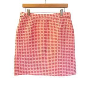 346 Brooks Brothers Pink and White Skirt sz 10 petite Career Workwear